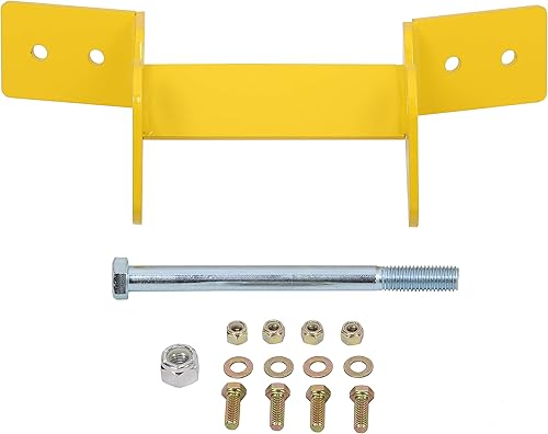 Miniatura 7 de ECOTRIC Soporte de suspensión frontal para cortacésped compatible con John Deere 425 445 455 acero amarillo (48 y 54 pulgadas)
