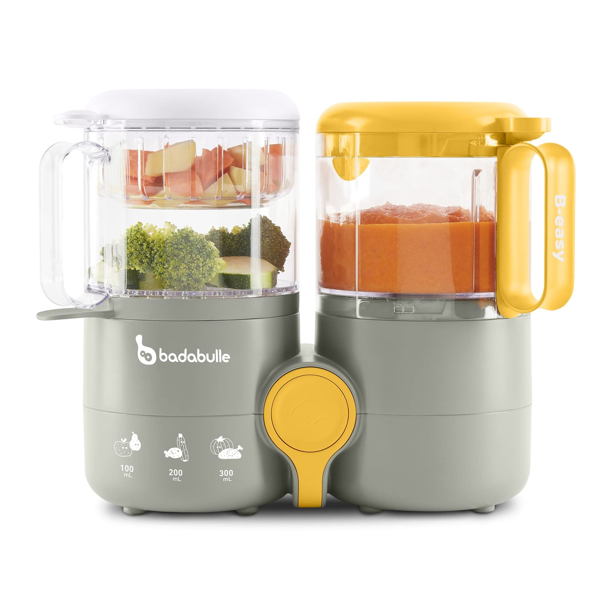 Badabulle B-Easy Robot Culinaire bébé 4 en 1 Cuisson vapeur douce, Mixage, Simple d'utilisation