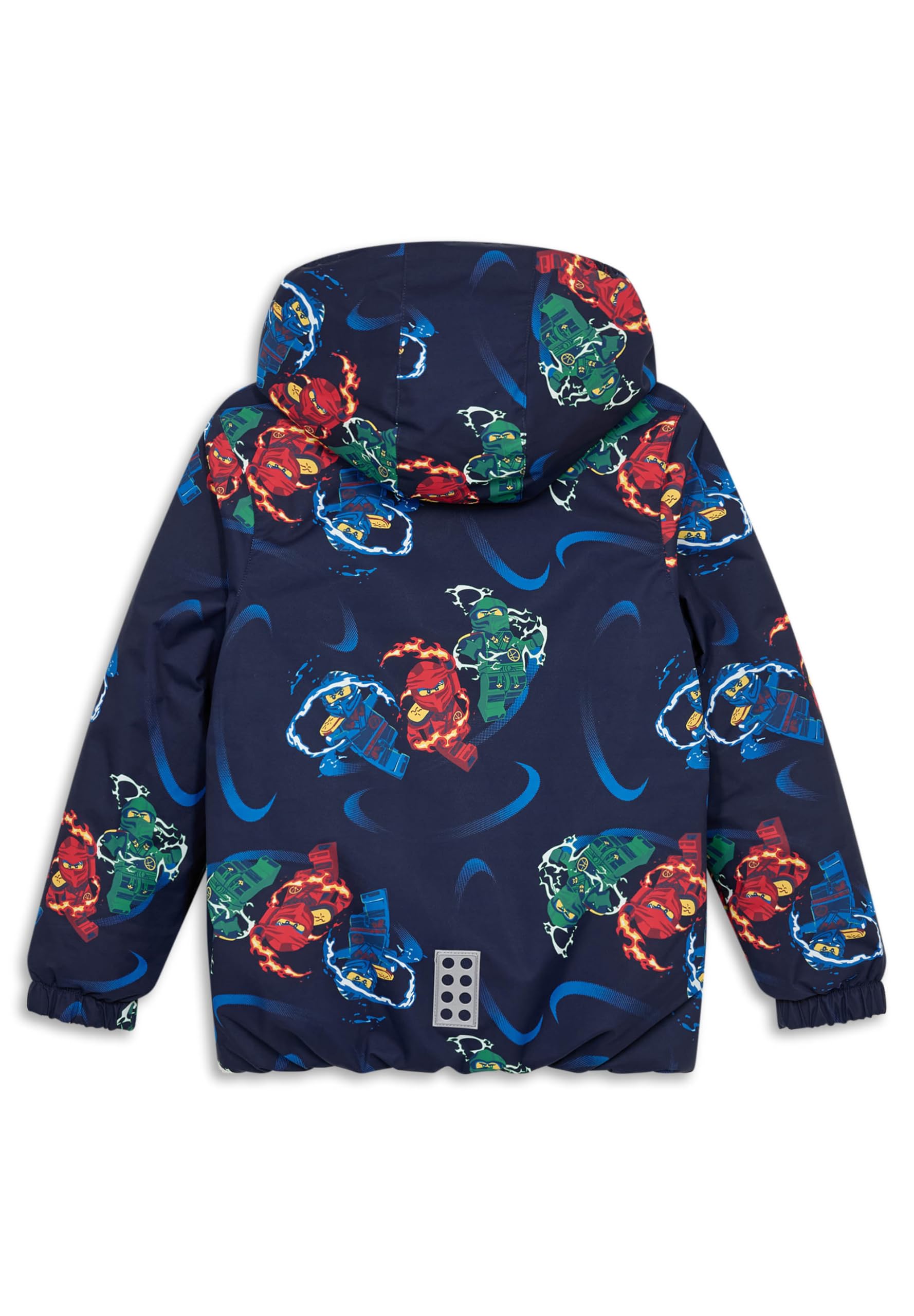 Kabooki LEGO® NINJAGO® Winterjacke für Jungen - Winddichte & Wasserabweisende (3.000 mm) Jacke mit All-Over Print | Abnehmbare Kapuze, Fleece-Futter & 3M Reflektoren