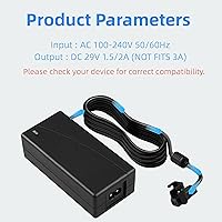 Vista 4 de Cable de alimentación universal para silla reclinable, 2 pines 29 V 2 A, fuente de alimentación reclinable con cable de extensión para sillón