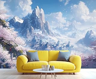 Japanese Landscape Wall Mural, Cultural Heritage Architecture 3D Wallpap...
