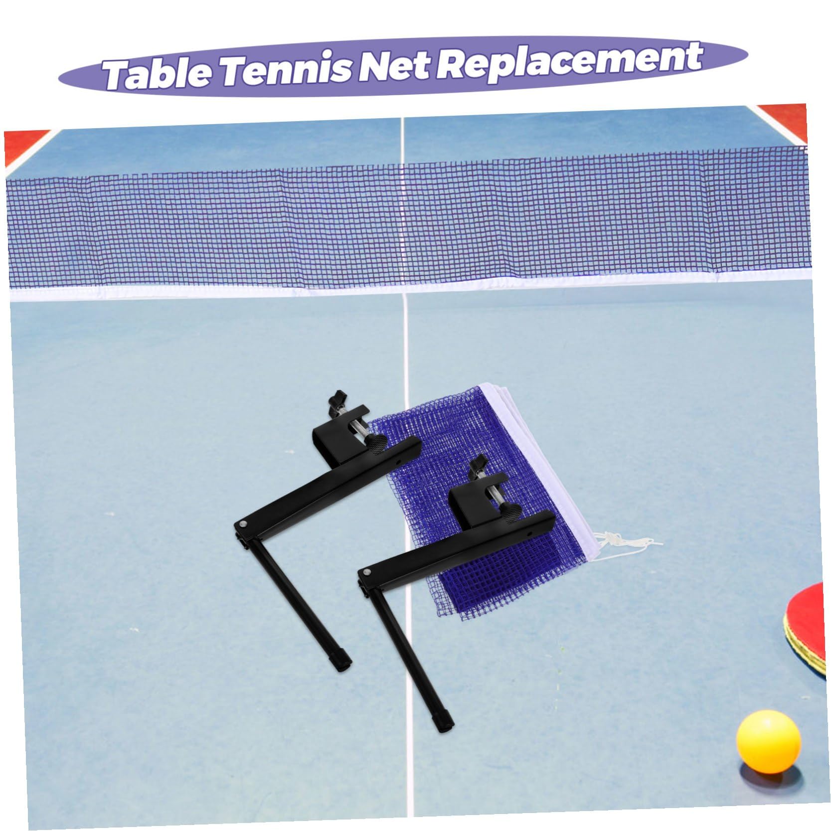 Toddmomy Tischtennisnetz Tragbar Für Innen Und Außenbereich Mit Stabilen Pfosten Und Elastischem Netz Für Ballstabilität Installieren Verstauen