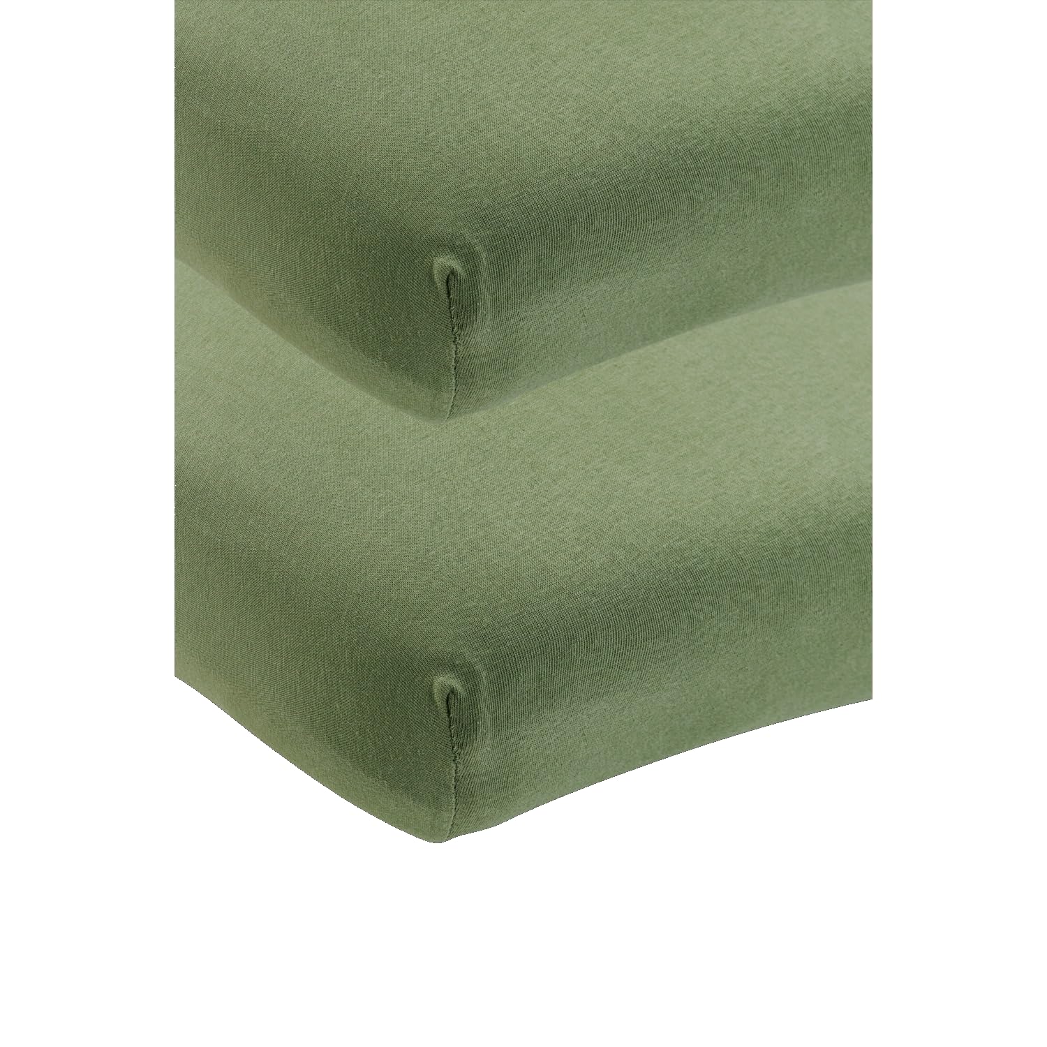 Meyco Baby Fitted Sheet Jersey Olive Green 60 x 120 cm Pack of 2 Oeko-Tex Standard 100
