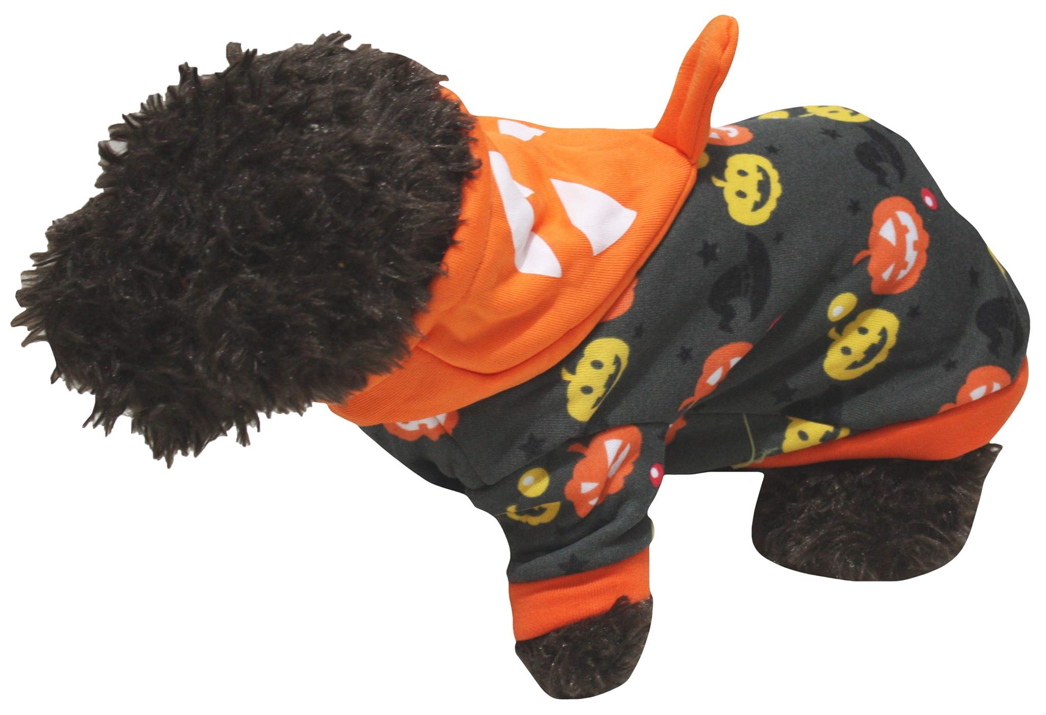 Costume citrouille Halloween pour chien et chat XS - Vêtement festif petit animal