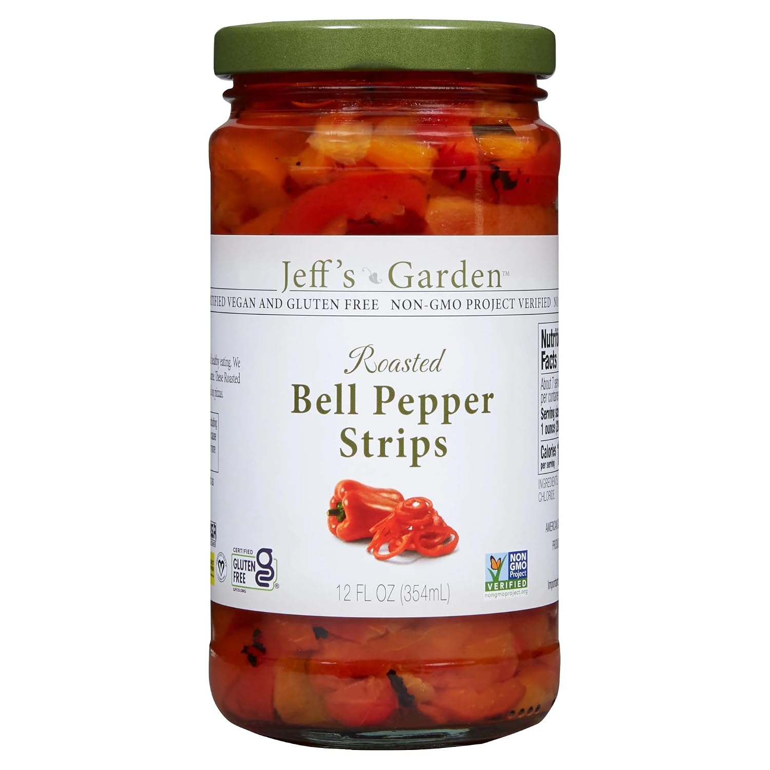 Jeff's Garden Roasted Red Pepper Strips, 12 OZ