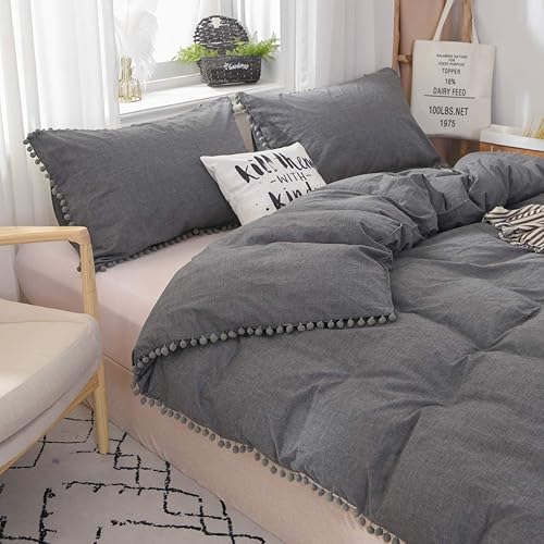 Softta Grils - Juego de cama con pompones y volantes disponible en Yaxa Venezuela