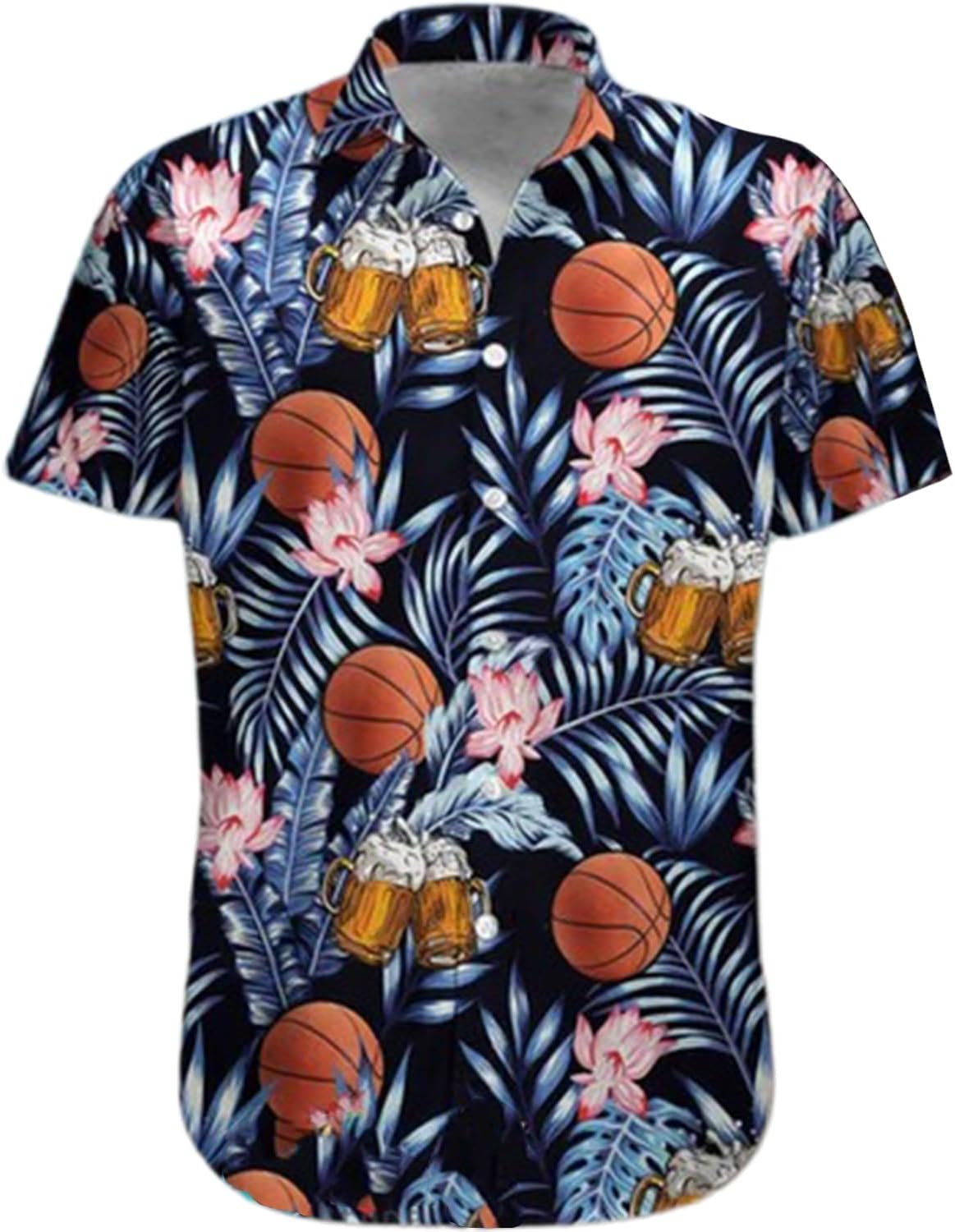 Hawaiian Shirt Tropical Short Sleeve Button Down Hawaiian Shirts for Men, Mens Hawaiian Holiday Beach Shirts