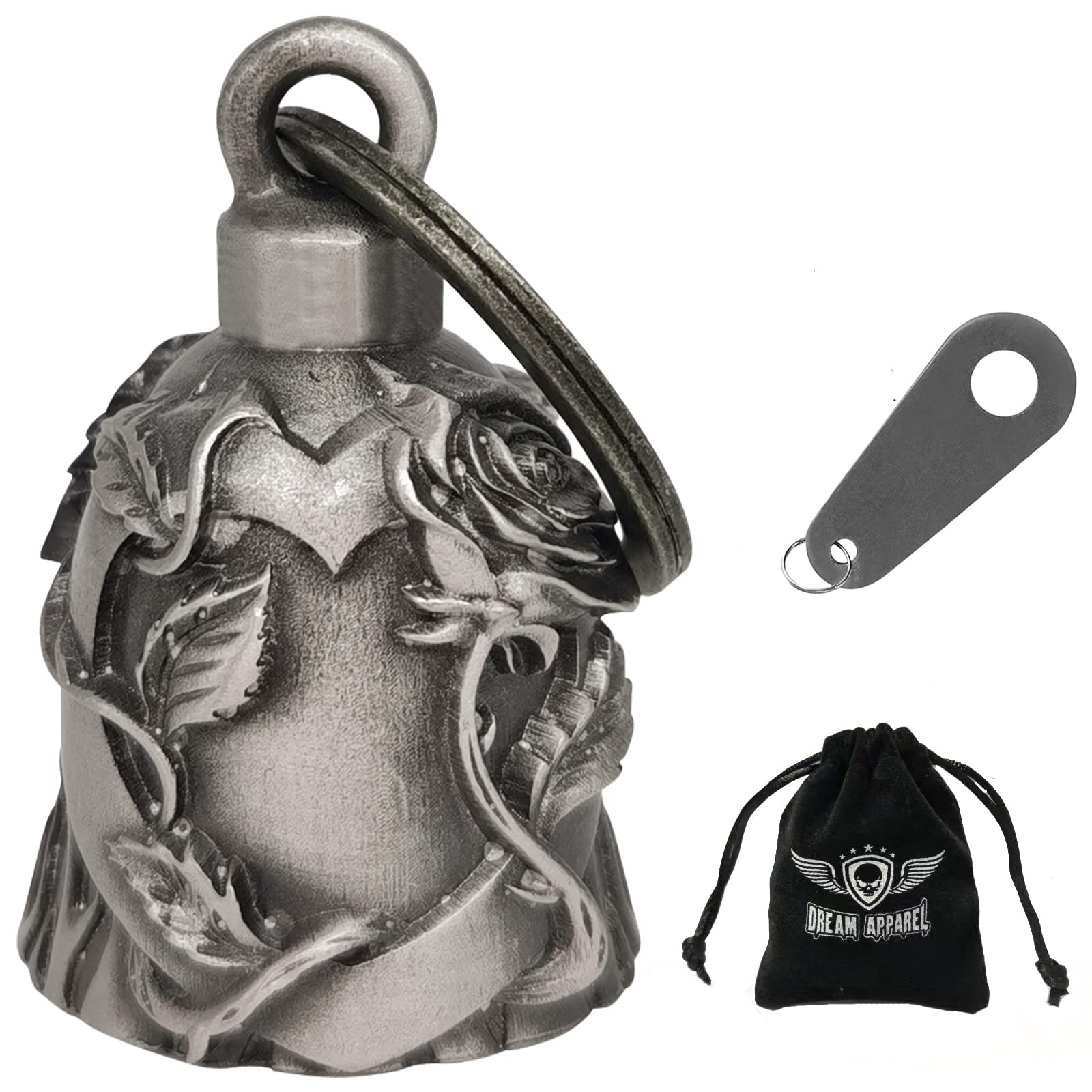 Dream Apparel Motorcycle Ride Bell For Bikers, Heavy Spirit Bells Accessory And Key Chain For Luck