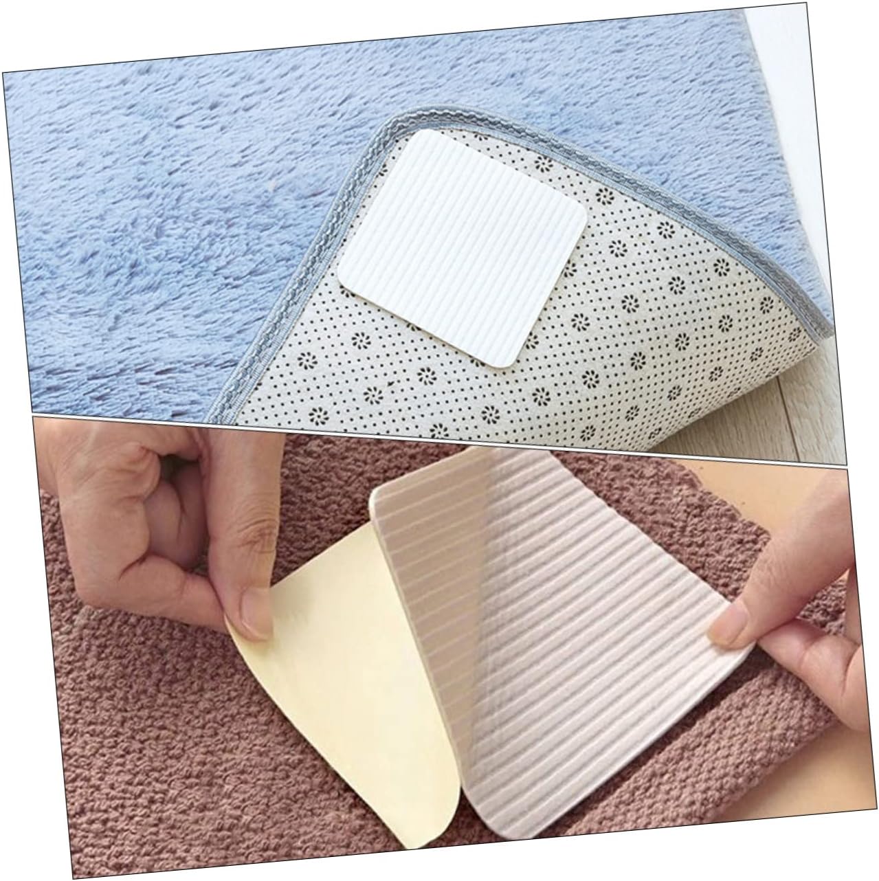 IMIKEYA 4sets Rug Pad Adhesive Non-Skid Rug Tape for Carpeted Floors for Wood Floor 4pcs*4