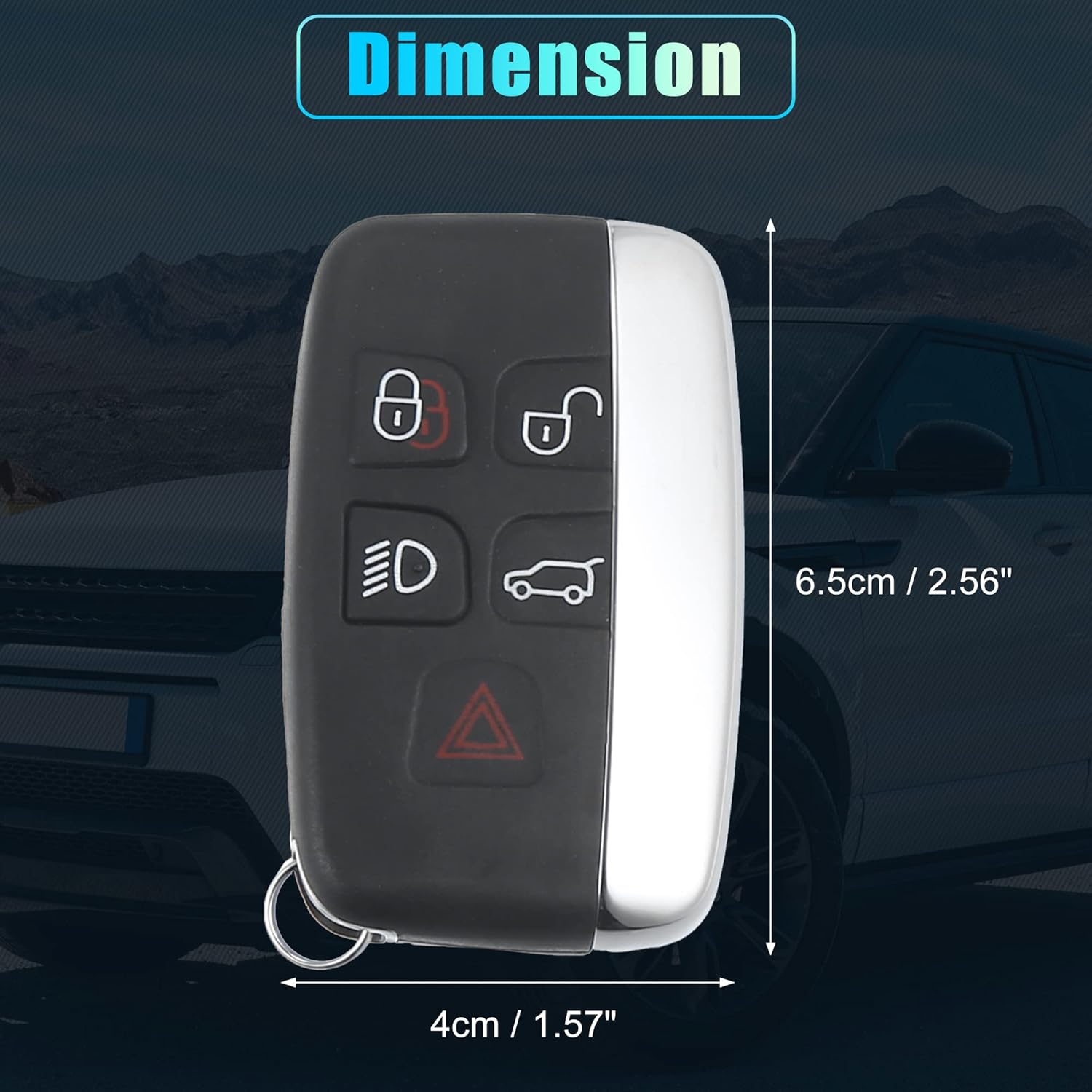 X AUTOHAUX 2pcs 315MHz KOBJTF10A Replacement Smart Proximity Keyless Entry Remote Key Fob for Range Rover Evoque Sport 2012-2017 for Land Rover LR2 LR4 2012-2015 5 Buttons