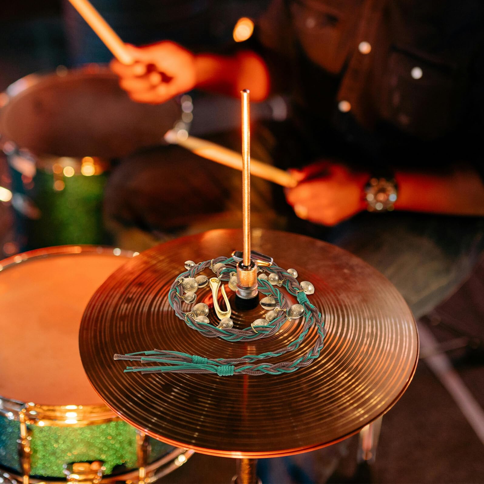 GALPADA Kleine Hi Hat Beckenglocken aus Messing Becken Zischeffekt Leichtes Percussion Zubehör für Schlagzeug Jazz und Live Auftritte