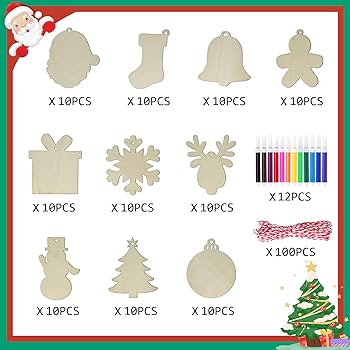 25pcs Rustic Christmas Ornaments For Tree Decorations