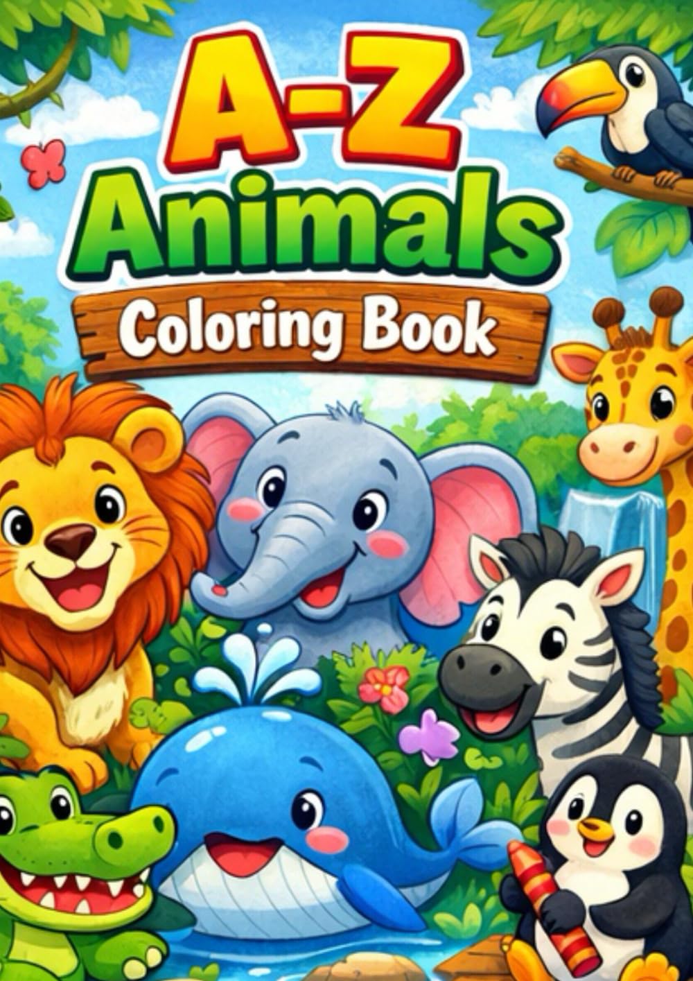 A-Z Animals Coloring Book