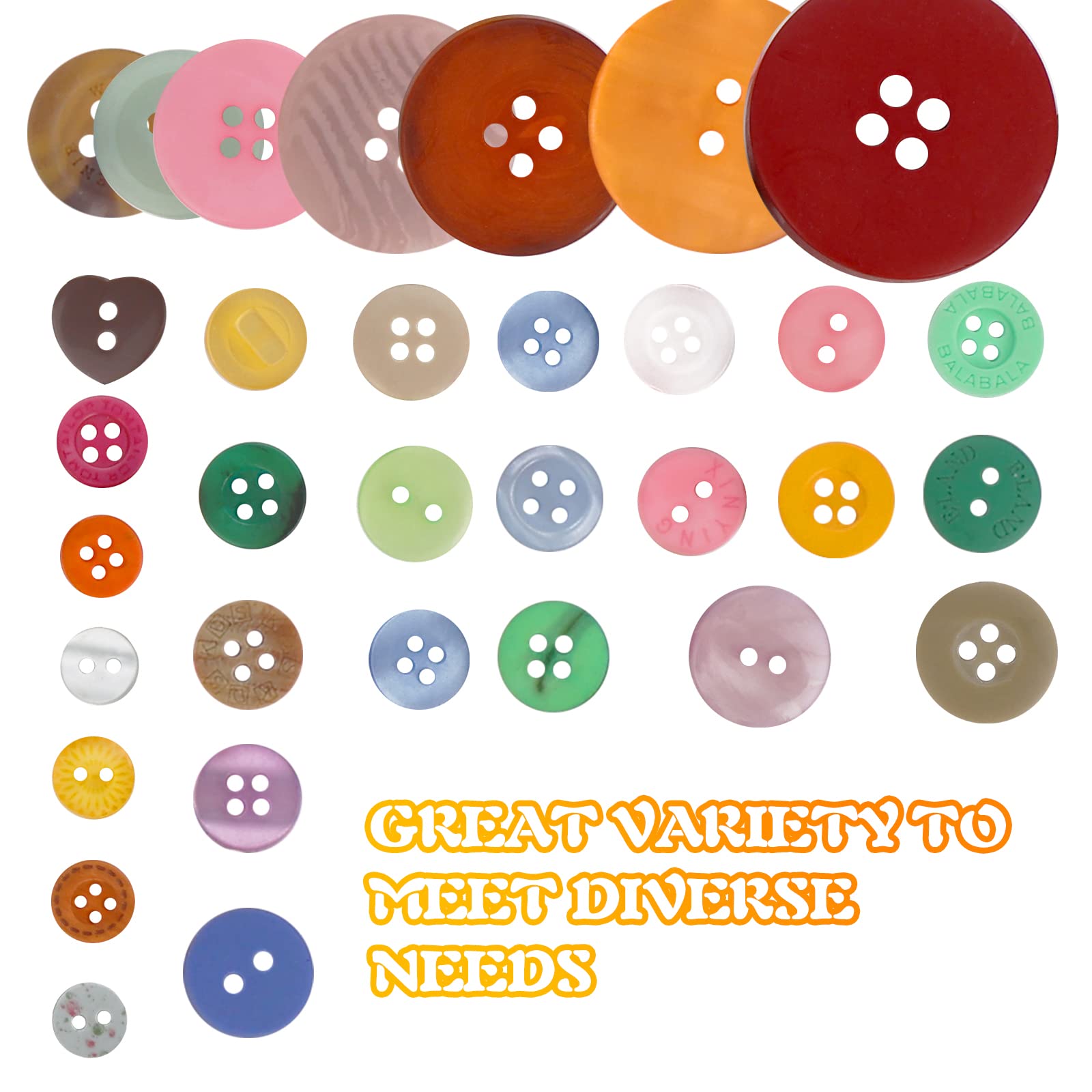 240 Bottoni In Resina 8 Colori - 25mm, 4 Fori, Per Cucito E Lavoretti - Foto 4