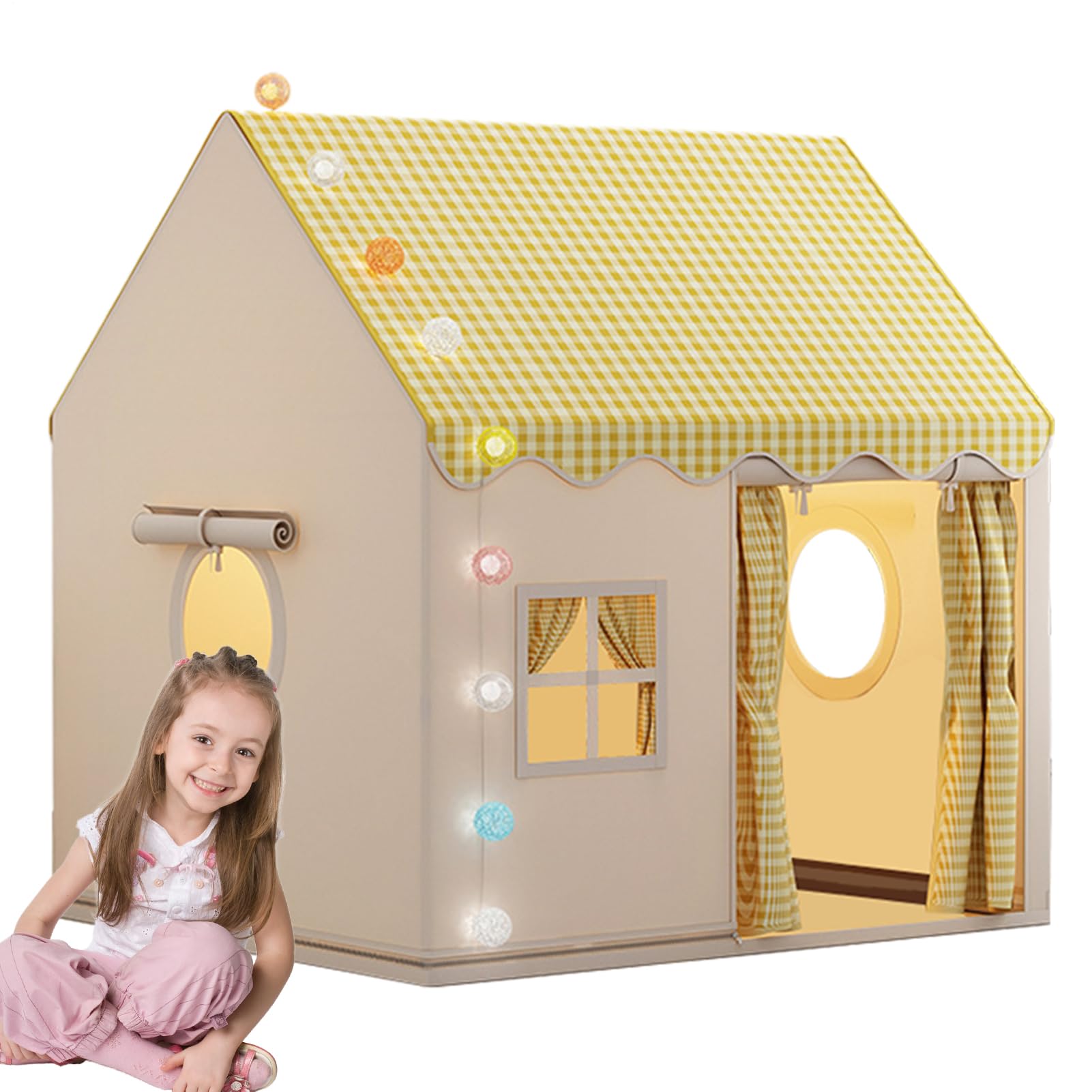 Tenda da gioco per bambini da interno, Tenda da gioco per bambini da interno,Casetta Castello | Casetta da per al coperto, tenda per al coperto di grandi dimensioni