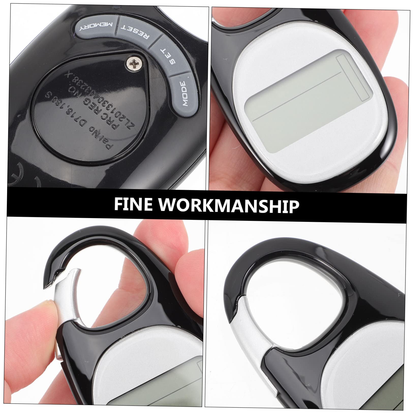Yardwe podomètre 3D Fitness Tracker Voyage Travel podomètres pédimètre Compteur de Pas Montre traqueur Compteur de Marche pour Le Fitness d'escalade Abdos