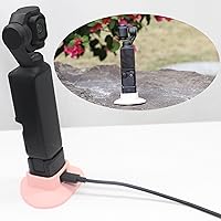 Vista 5 de PCTC Osmo Pocket 3 - Soporte de escritorio antideslizante de silicona + 4 unidades de protector de lente de vidrio templado, kit de accesorios solo