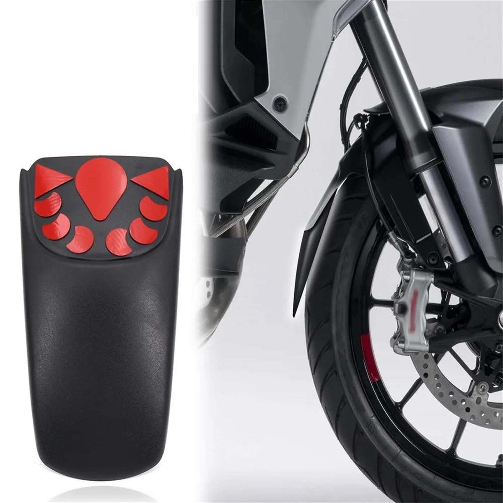 Moto Parafango Posteriore Estensione Parafango Anteriore Moto Estensione Parafango Paraspruzzi Nero Accessori Moto per Ducati per Multistrada V4 2021 Moto Ruota Ruota Parafango