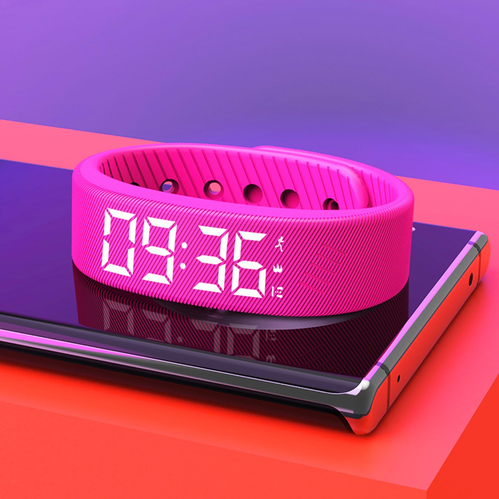 Orologio contapassi, orologio contapassi, orologio fitness intelligente, braccialetto sportivo fitness per registrare calorie, distanza, passi, senza Bluetooth, senza app dispositivo; nero