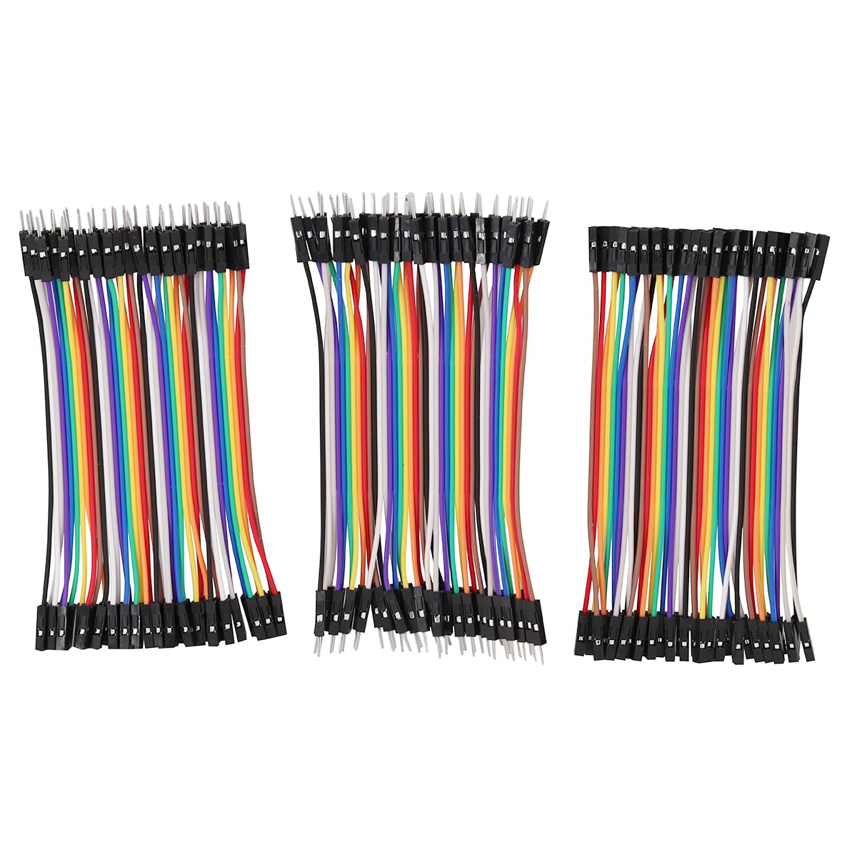 120 cavi jumper Wire a 40 pin – 10 cm/3,93 pollici femmina/maschio, 24 AWG per Arduino Breadboard fai da te