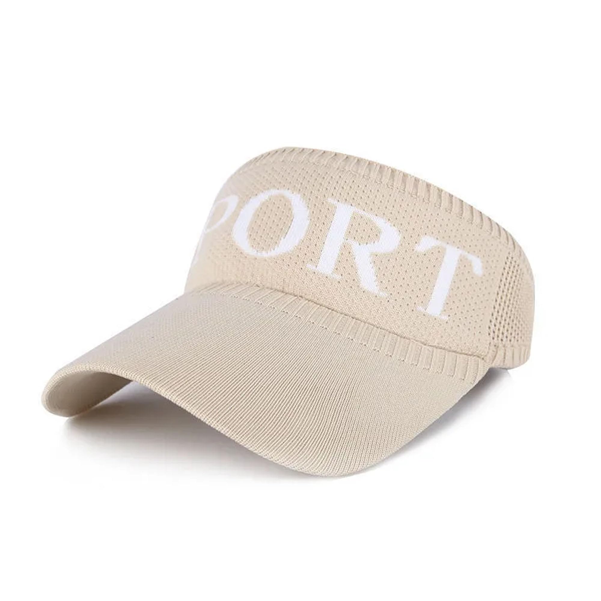 rr design Beret Cap with Letter Graphic Sporty Sun Visor Hat, Sun Protection Breathable Sweat Absorption Empty Top Sun Hat-picture-26