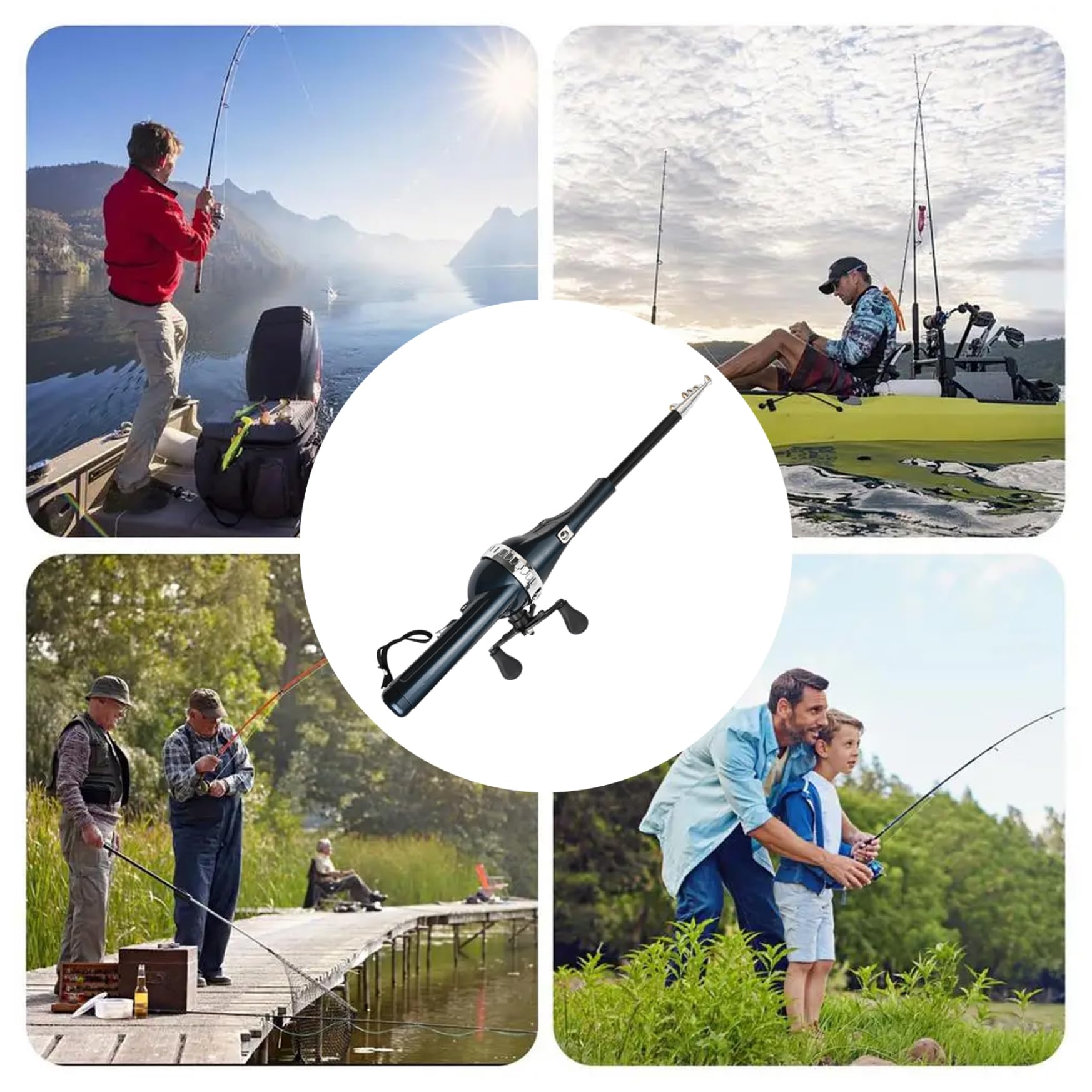 Folding Rods 80m Built-in Line Combo Telescopic Carbon Fiber Fishing Rod With 80m ...