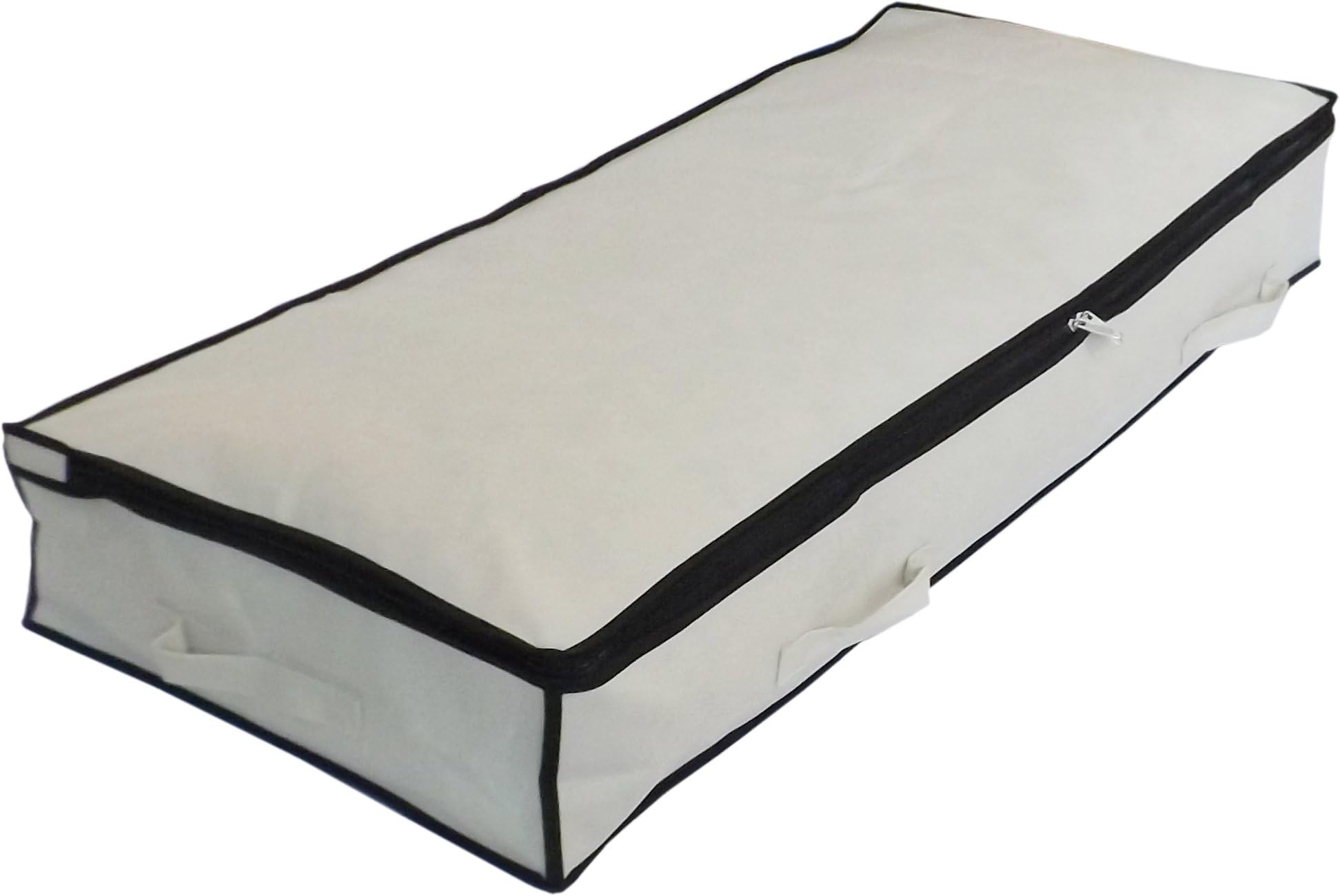 Neusu Underbed Storage Bags Narrow, Shallow Slimline Design (Beige, Medium 70 Litres Pack of 2)