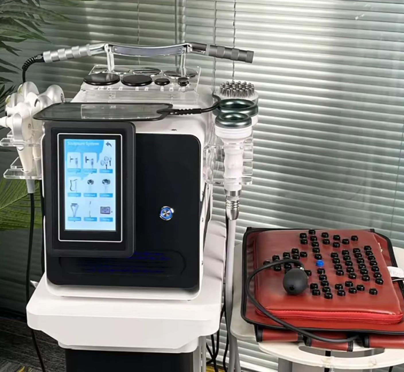 Qiang Dispositivo 10-in-1 a radiofrequenza 448k CET/RET/EMS per Lifting Viso e Dimagrimento, eliminazione Pancia e ritenzione, Massaggio Profondo, per Professionisti