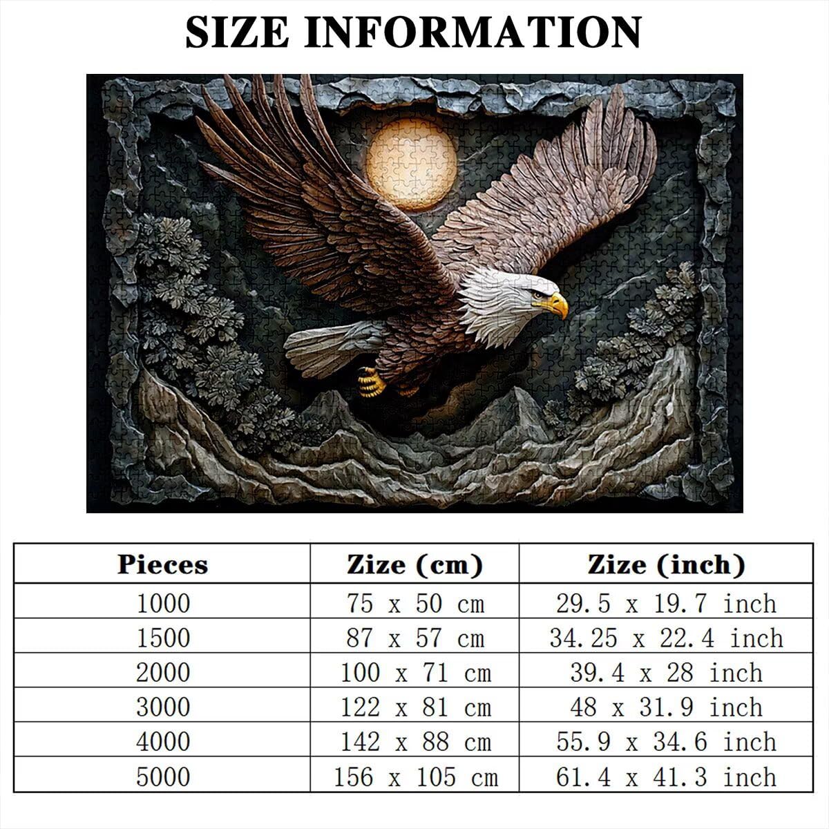 Puzzle 4000 sztuk jastrząb dla dorosłych, abstrakcyjne drewniane puzzle dla dorosłych, trudne drewniane łamigłówki, rodzinne gry edukacyjne, łamigłówki z pudełkiem na prezenty dekoracje do domu