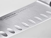 Vista 2 de WÜSTHOF Classic IKON Cuchillo Santoku de borde hueco de 5 pulgadas, color negro
