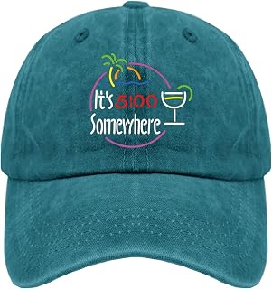 Jimmy Accessories Cap It is 5 Oclock Somewhere Baseball Cap, Graphic Cap for Men