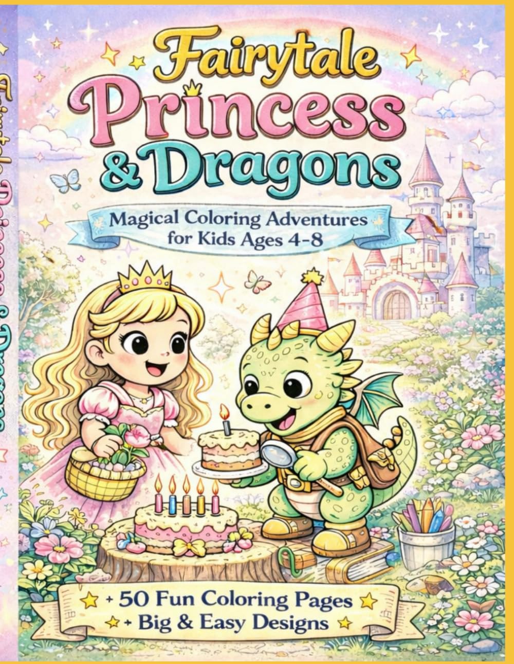 Fairytale Princess & Dragons Coloring Book: Magical Adventures for Kids Ages 4–8 (The Little Explorers Adventure Series)