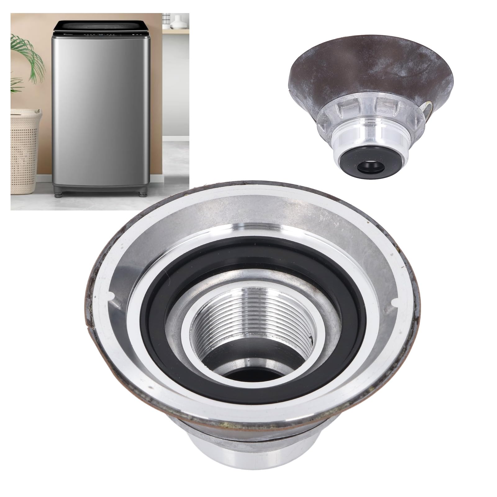 EMUKOEP Kit de Reparación de Sellos de Vástago de Tina de Lavadora Material de Aleación de Aluminio Duradero para una Prevención Efectiva de Fugas para una Fácil Instalación - Aplicable a Varios