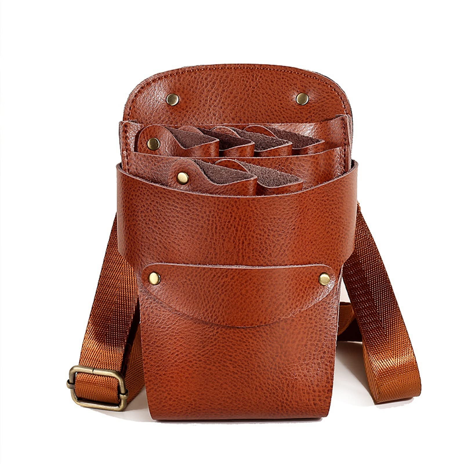 FDEFIRTFG Hairdressing Tool Belt Bag, Professional Scissors Bag Hairdressing Tool Leather for Hairdressers