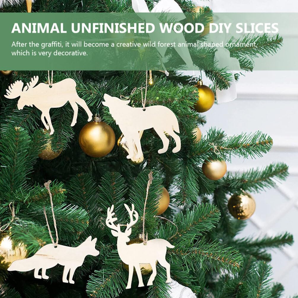 30 Pièces De Découpes En Bois Animaux De La Forêt - Formes à Peindre Pour DIY, Décoration Enfant Et Projets Créatifs