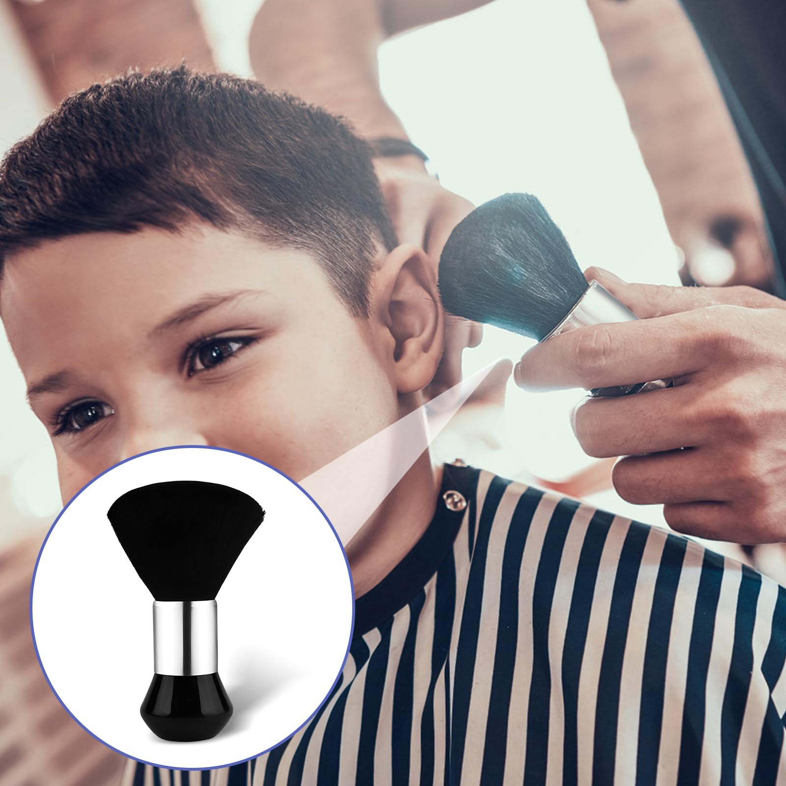 3 Pezzi Pennelli per collo, Barbiere Collo Spazzola, spazzola barbiere, spazzola barba, accessori barbiere, morbido spazzola barbiere per Strumenti di Pulizia per Barbieri