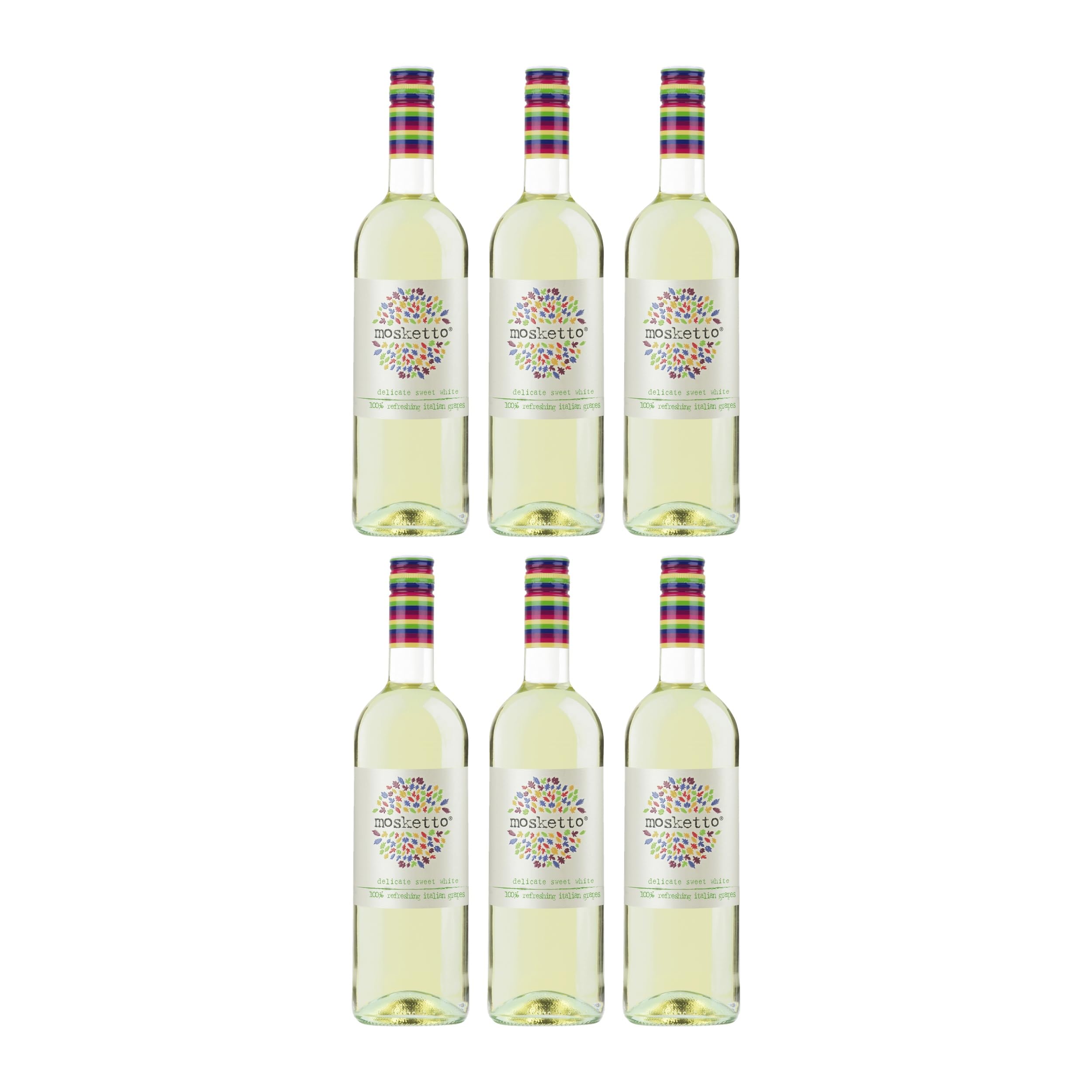 Mosketto Delicate sweet white Weisswein Süss VEGAN Italien inkl. FeinWert E-Book (6 x 0.75 l)