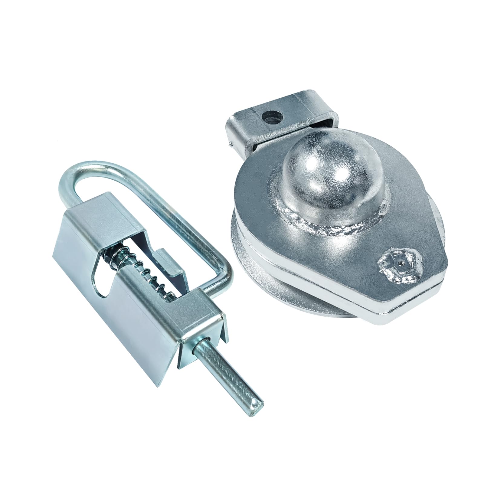 Cabezal acoplador universal de cuello de cisne con asa, capacidad de 30000 libras, bola de 2-5/16 pulgadas para remolques
