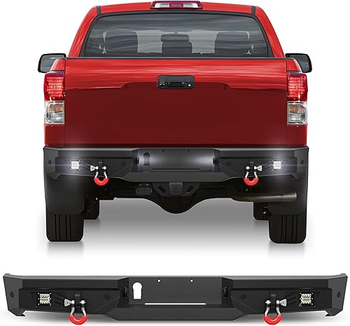 Miniatura 18 de Parachoques delanteros y traseros para Toyota Tundra 2014-2021, parachoques delantero y trasero de ancho completo para camioneta Toyota Tundra Off