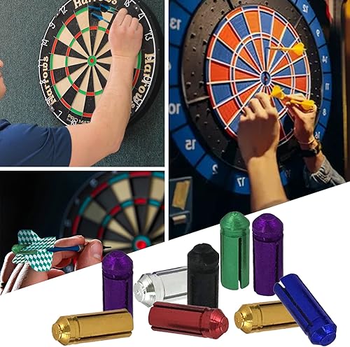 Miniatura 2 de dcvbny Protectores de ala de dardos de aleación de aluminio, 70 piezas de corrector de ala de dardos de metal profesional fijo 90 grados de