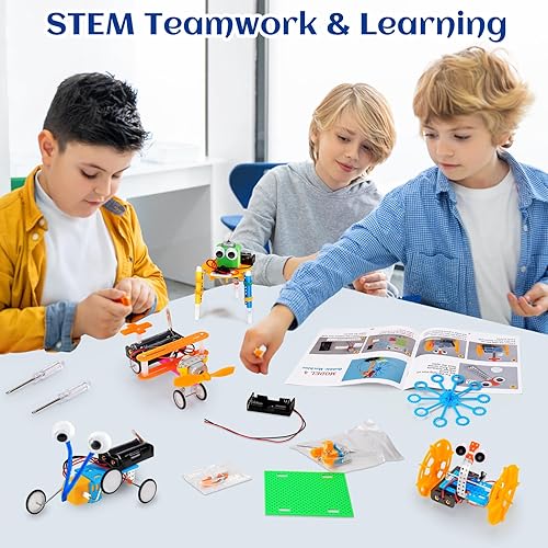 Miniatura 4 de STEM Robotics Kit 6 juegos de experimentos científicos actividades de proyectos para niños de 6 a 8 a 12 años, juguete de construcción de
