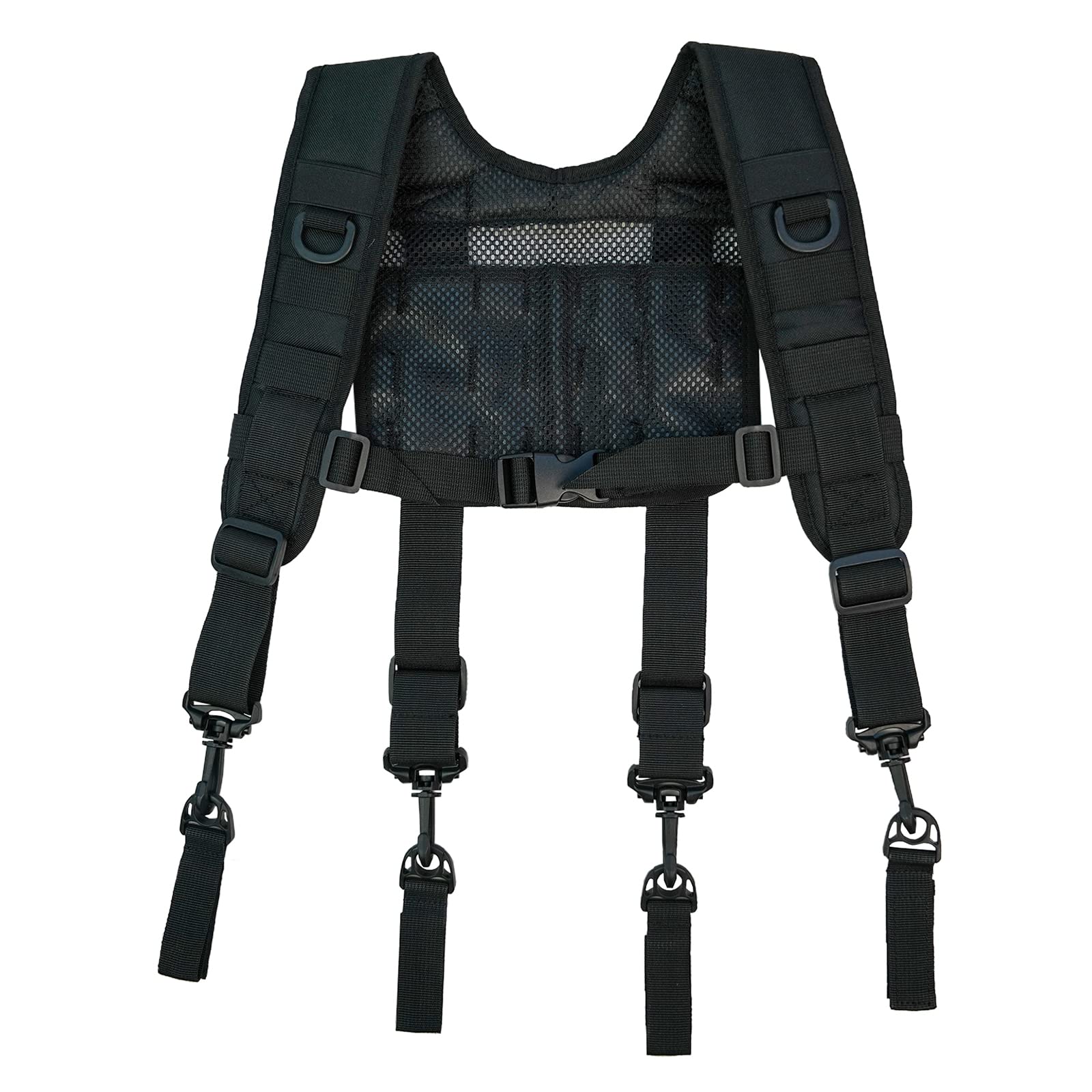 KUNN Tactical Police Suspenders for Duty Belt Harness Law Enforcement with Adjustable Strap and 4 Tool Belt Loops