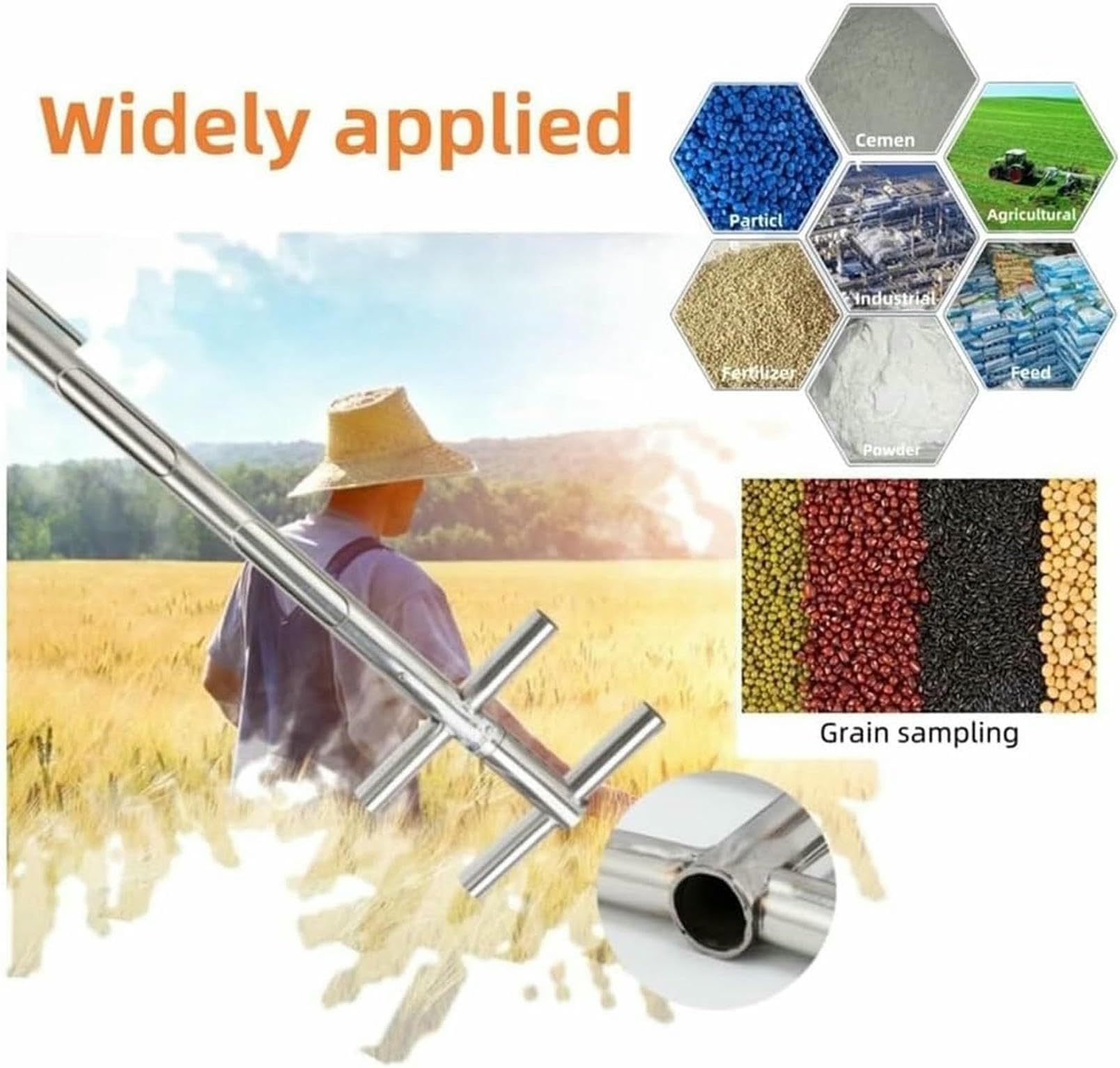 Campionatore di precisione per suolo, manico a T per una presa comoda, ideale per ricerche agricole e test ambientali