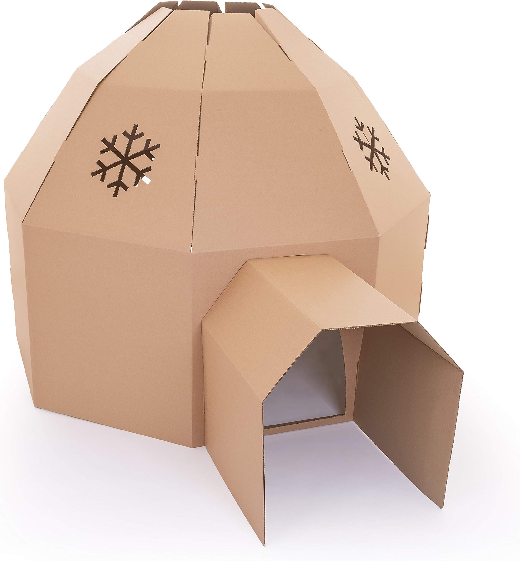 Kid-Eco Cardboard Igloo Playhouse Kit - Brown