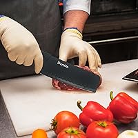 Vista 4 de Dsmile 4 PCS Kitchen Knife Set,Black Stainless Steel Knives with Knife Covers,Non-Stick Coated Stainless Steel Blades for Cutting,Slicing & Dicing