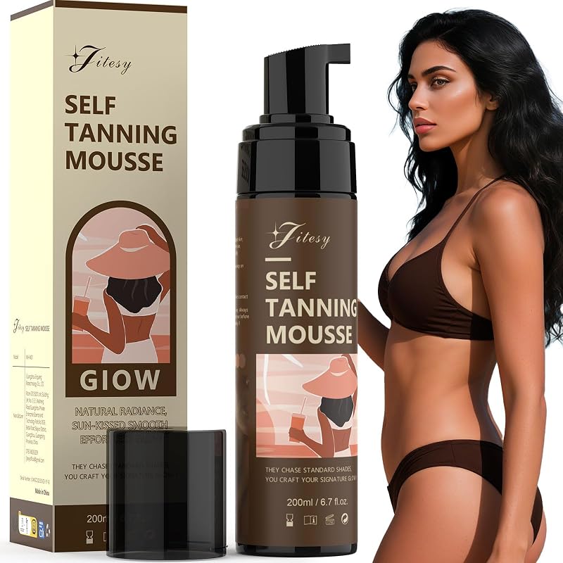 Autobronzeador em mousse Jitesy para rosto e corpo, 200 mL