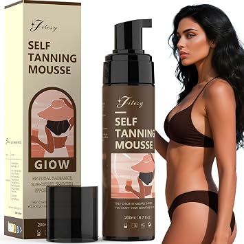 Self Tanner Mousse, Sunless Tanning Foam for Face & Body Bronzer, Quick Drying Self Tanner for Natural Streak-Free Looking, Self Tanning Mousse for All Skin Types 6.7 fl. oz