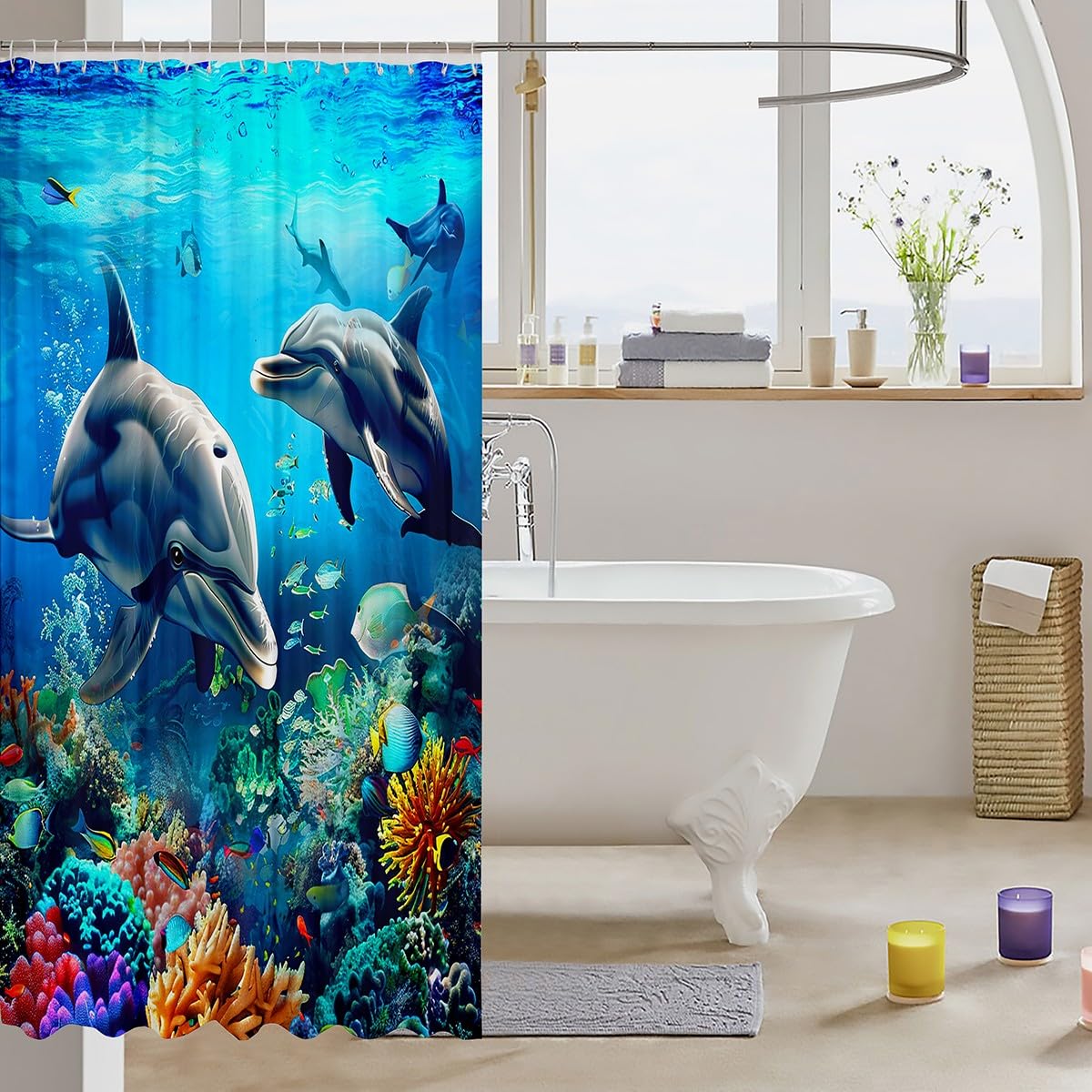 Nautical Shower Curtain Bathroom Set: Conch Beach Style Waterproof Shower  Curtain, Non Slip Rugs, And Toilet Lid Cover From Bai10, $13.16 Shower  Curtain And Bath Mat Set, image size:1200x1200