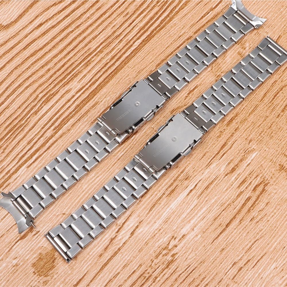 paski do zegarków zakrzywiony pasek końcowy 22mm pasek ze stali nierdzewnej metalowa bransoletka mężczyźni kobiety uniwersalne akcesoria do opasek na nadgarstek
