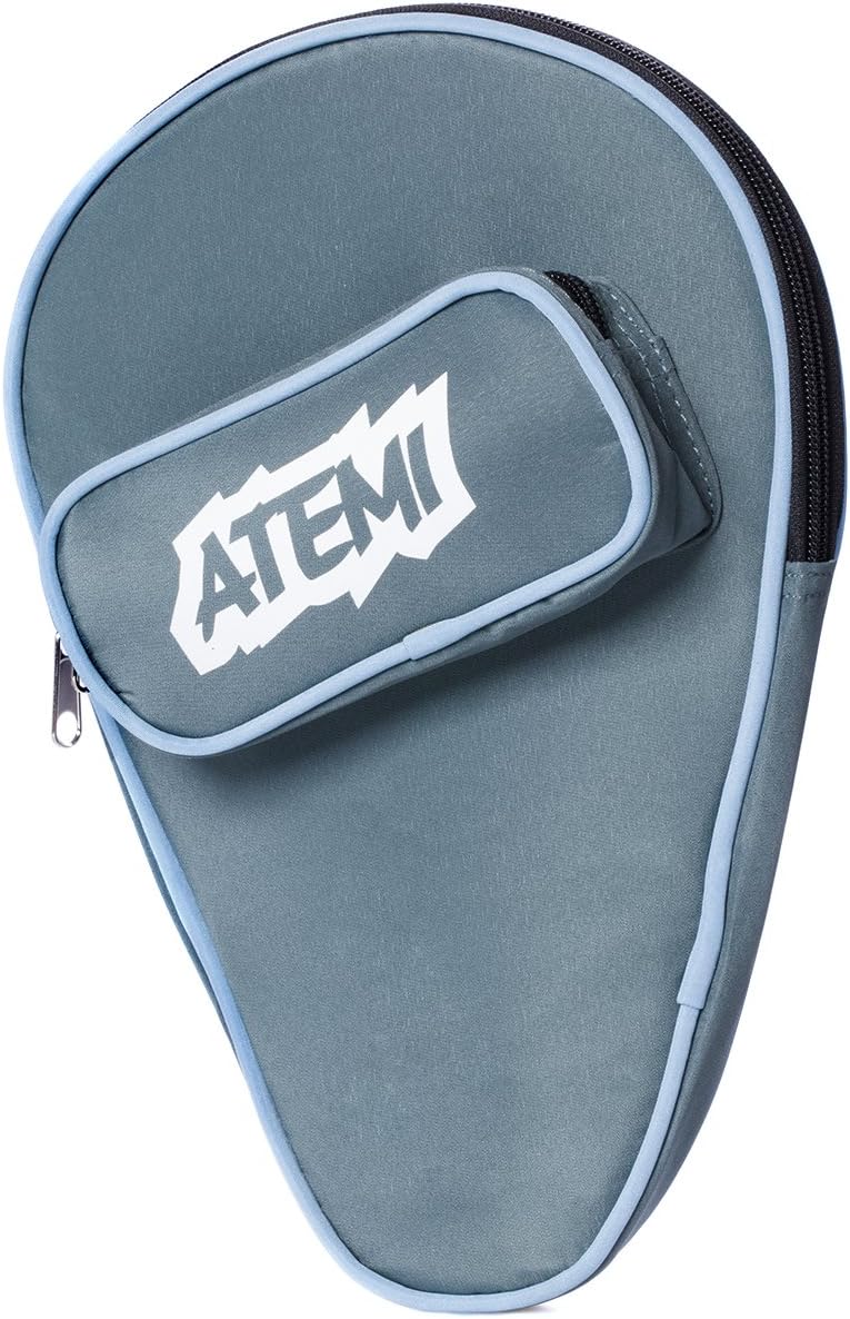 AtemiTable Tennis bat Cover | Space for 1 bat and 3 Table Tennis Balls | Thick, Durable Storage Compartment | Attachable Zip